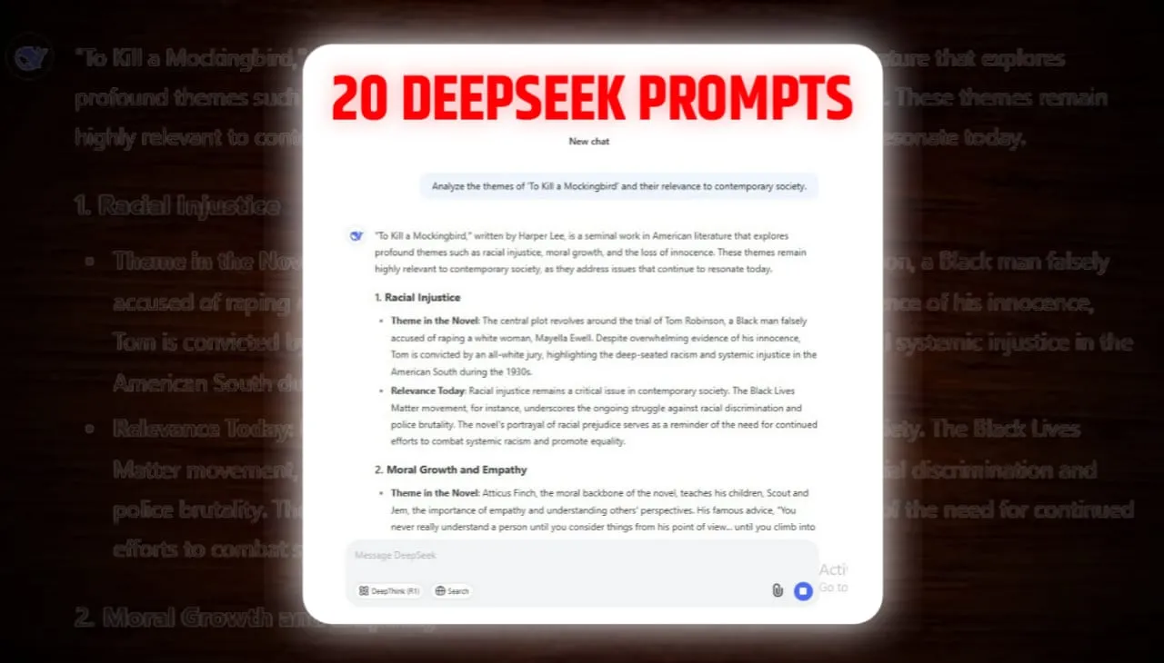 20 Deepseek Prompts